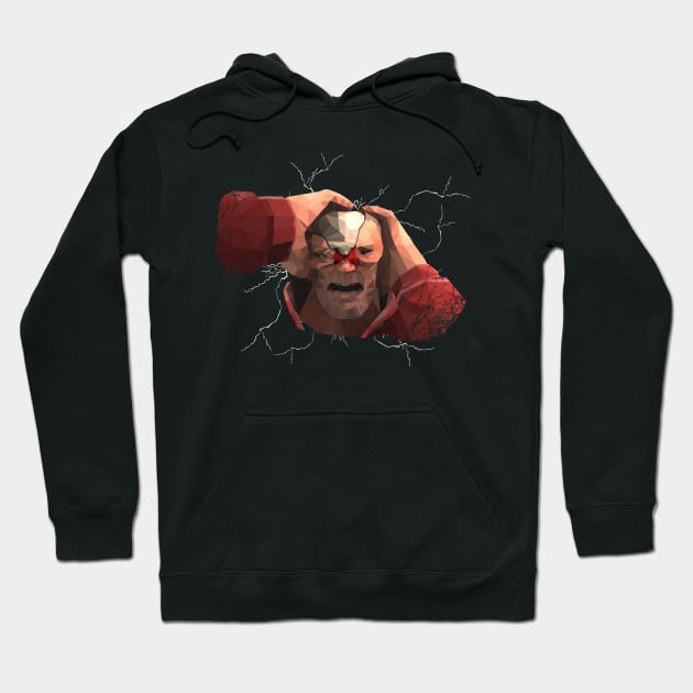 Splitting Headache Low-Poly Scream Fortress Soldier Hoodie by hoodwinkedfool